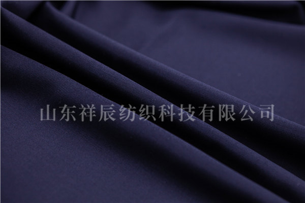 藏青毛涤贡丝锦50W/50P 90s/2*2，330g/m